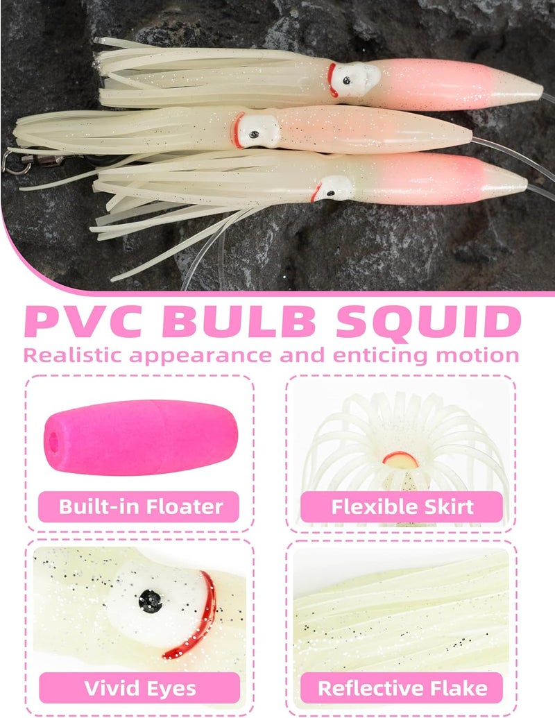 BLUEWING Fishing Daisy Chain Big Game Bulb Squid Trolling Bird Tuna Lures Fish Teasers for Marlin Sailfish - Image 3
